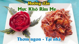 mực khô rim me